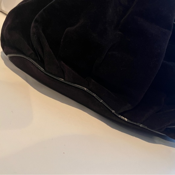 Vintage Black JUICY COUTURE Purse Velour Y2K Shoulder Bag Satchel - Picture 4 of 14